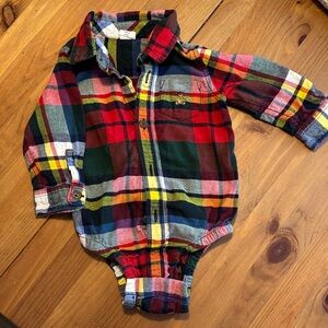 GAP Multicolor Plaid Kids Bodysuit